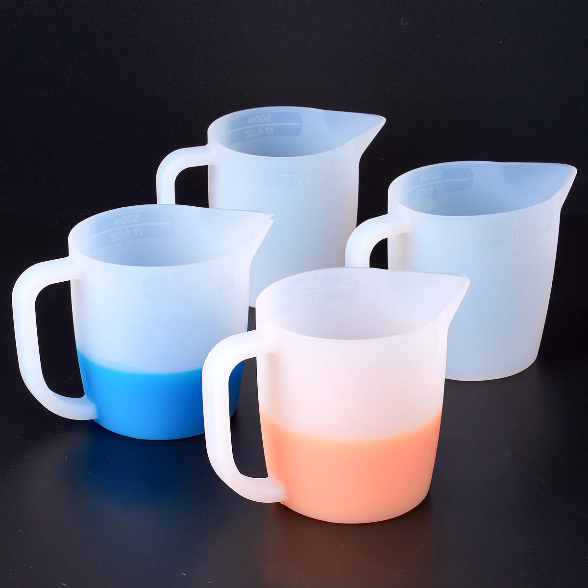 Mixing Cup Silicone - Gelas Ukur Silikon 500ML dengan Pegangan