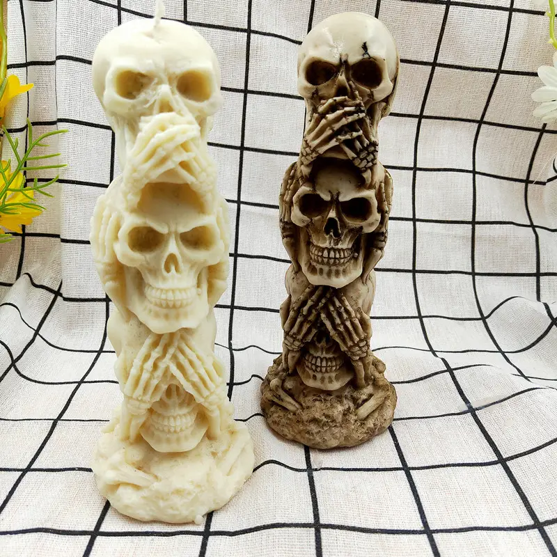 Resin Craft Ideas - Cetakan Lilin Silikon Bentuk Tengkorak Labu