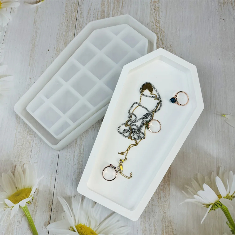 Serving Tray Mold - Cetakan Resin Peti Mati Halloween, Kotak