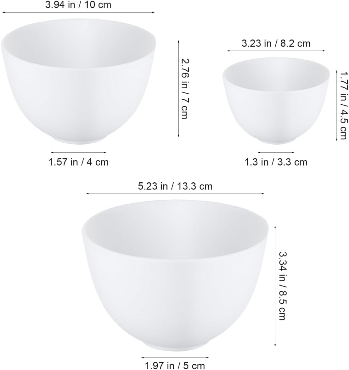 3pcs/set Mangkuk Silikon Putih - Mixing Cup Silicone ulasan dan harga