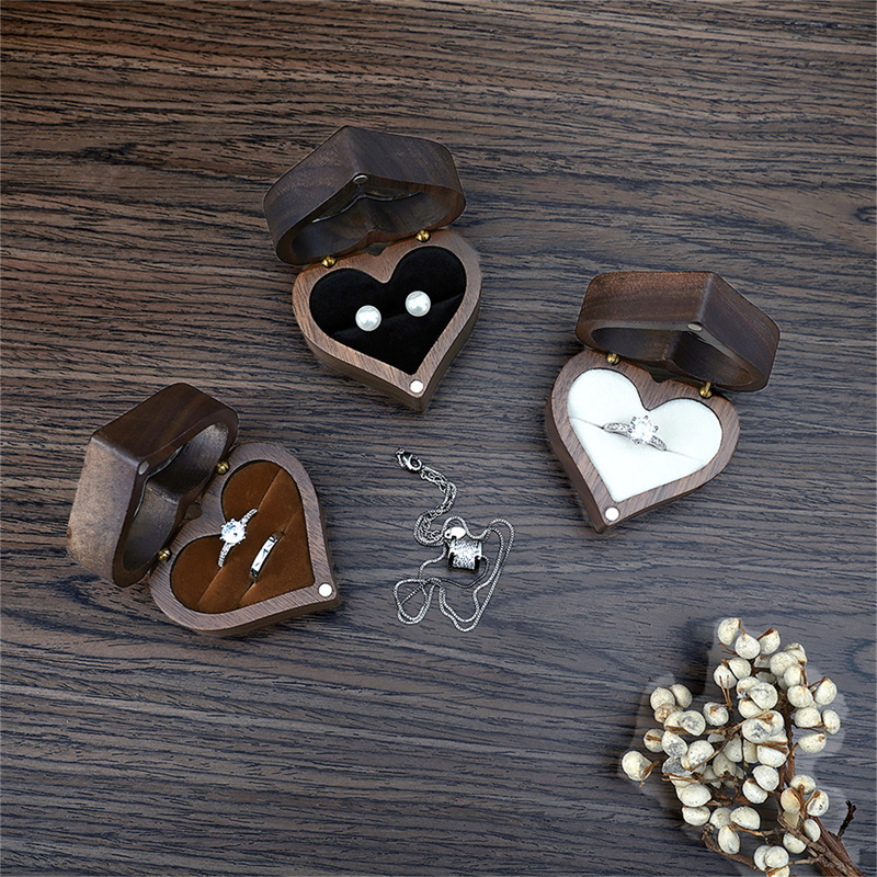 1 Buah Kotak Cincin Kayu Walnu - Wood Ring Blank ulasan dan harga