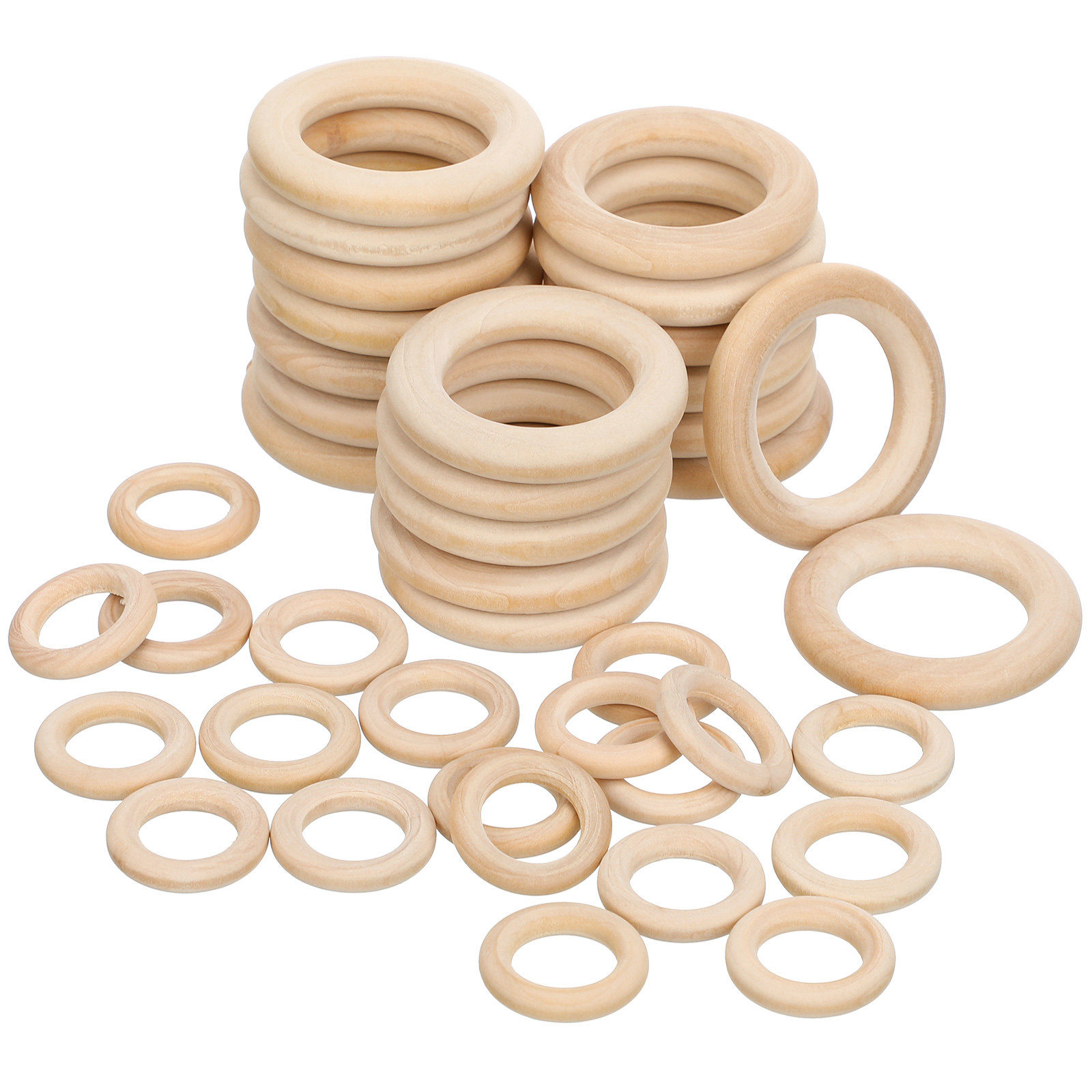 40Pcs Aksesoris Perhiasan Cinc - Wood Ring Blank ulasan dan harga