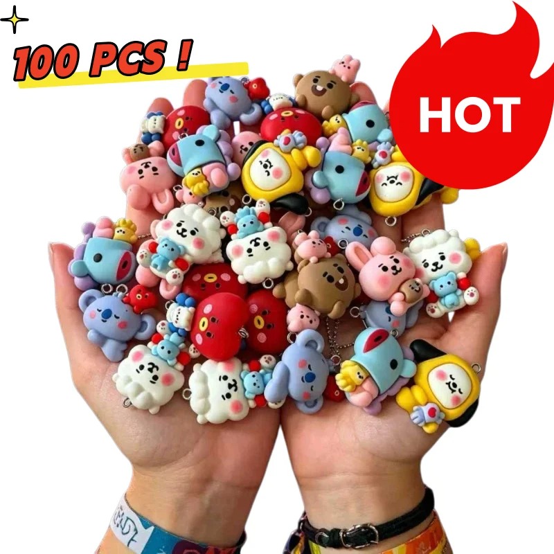 7pcs BT21 Resin Kartun Charm A - Crafting Resin ulasan dan harga