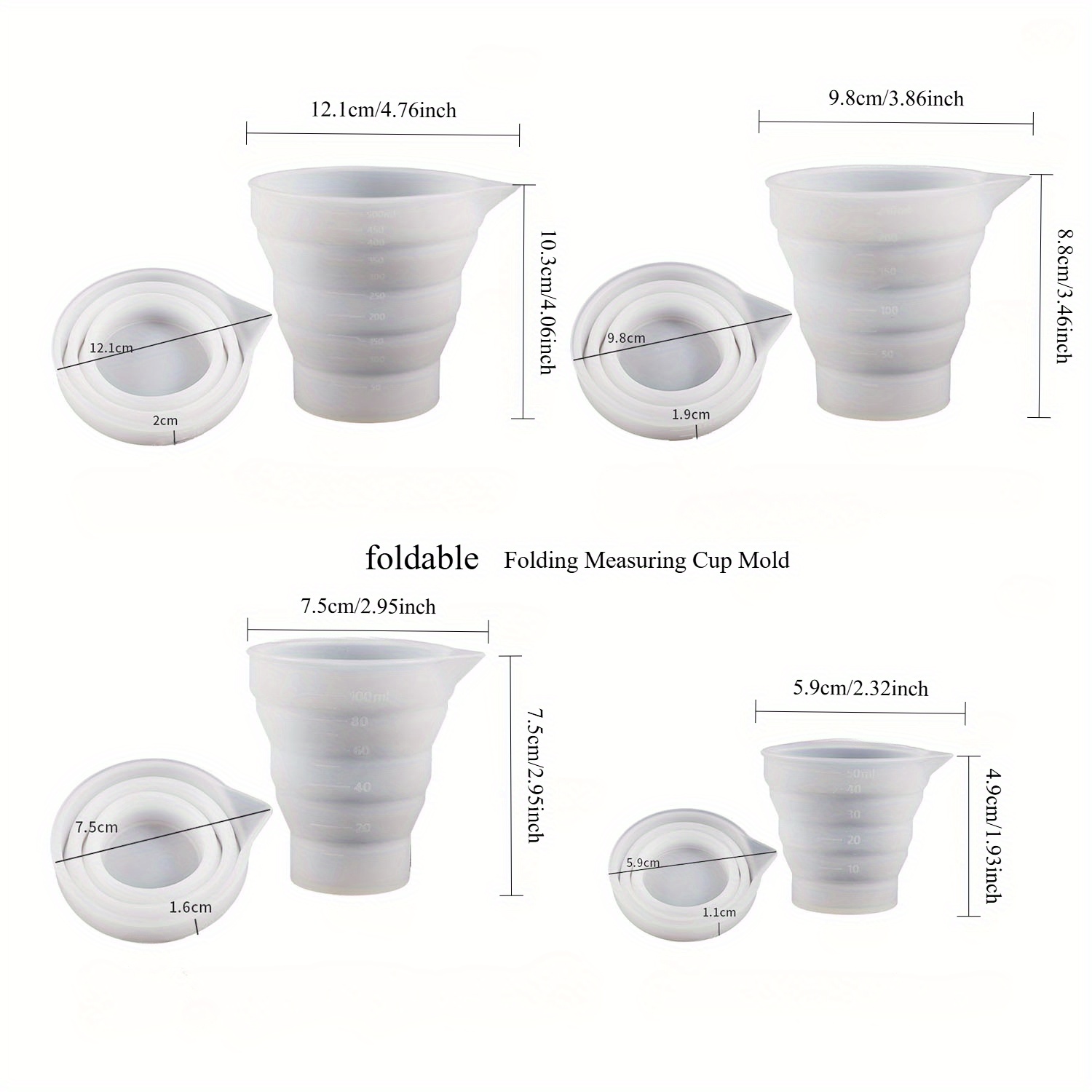 50-500Ml Gelas Ukur Silikon Da - Mixing Cup Silicone ulasan dan harga