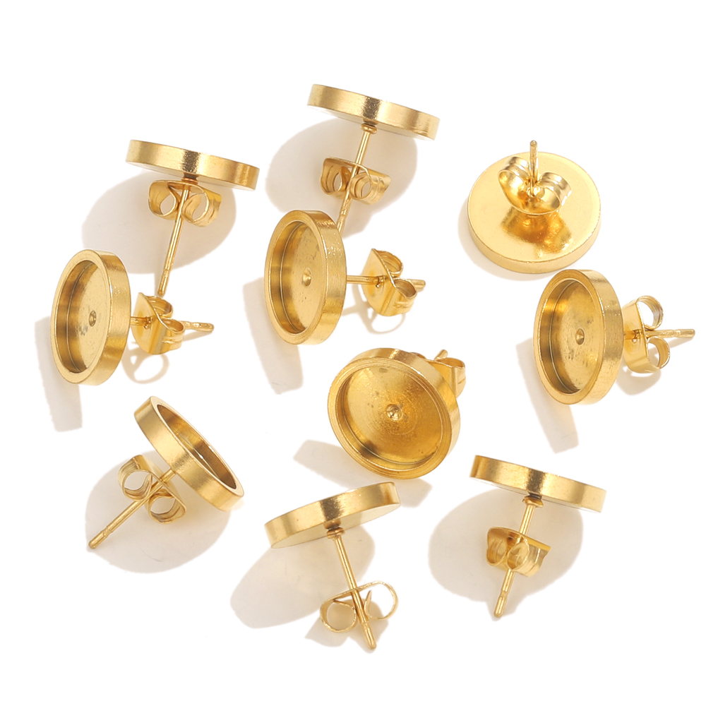 10 Buah Anting Emas Baja Tahan - Resin Craft Kit ulasan dan harga